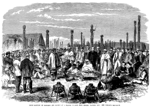 Hawkes Bay 1863 Meeting of Settlers and Maoris at Hawkes Bay