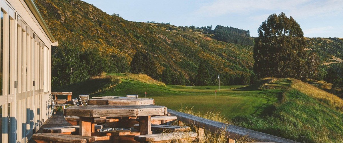 Arrowtown Golf Course and clubhouse. Pic courtesy AGC