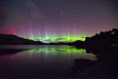 The Aurora Australis, seen near Dunedin. Pic courtesy Dr. Ian Griffin, Otago University