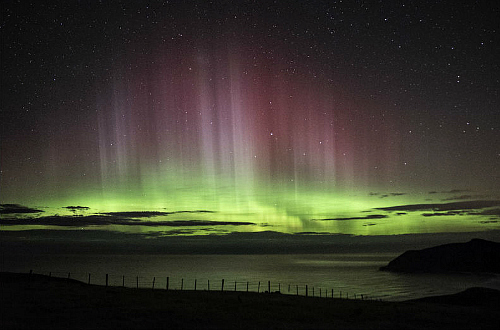 The Aurora Australis during a storm in 2017 - pic courtesy Dr. Ian Griffin, Otago University