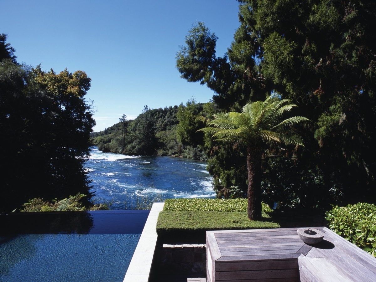 The beautiful Infinity Pool at the Owners Cottage, Huka Lodge - image courtesy Huka Retreats