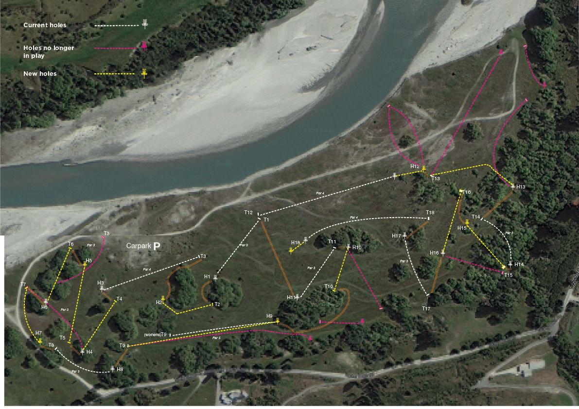 Queenstown Disc Golf Tucker Beach Map