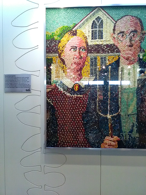 American Gothic jelly bean art