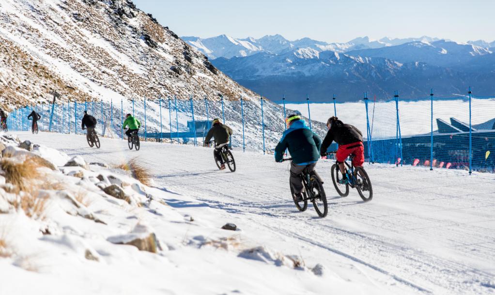 Queenstown Winter Festival Mountain Bikes On Snow